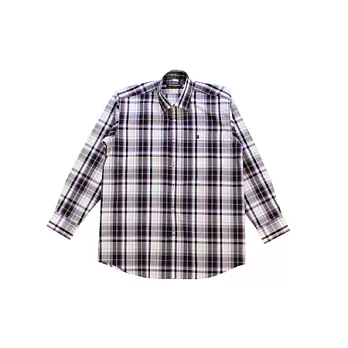 【UH】Kinloch Anderson - 休閒格紋襯衫 - 15號黑紫格紋