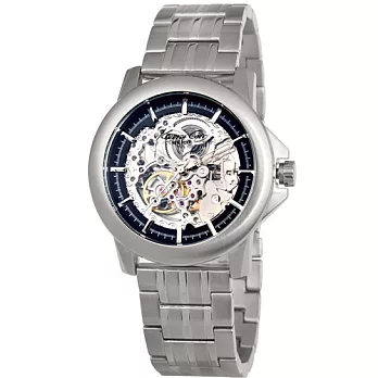 Kenneth Cole 浩瀚宇宙不鏽鋼機械腕錶-銀/42mm銀