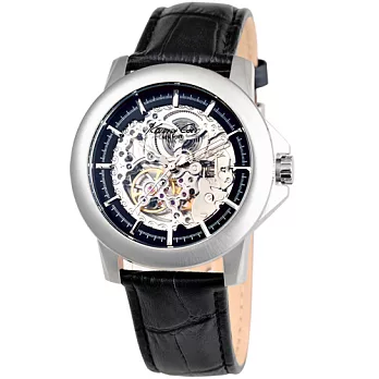 Kenneth Cole 浩瀚宇宙機械腕錶-銀/42mm銀