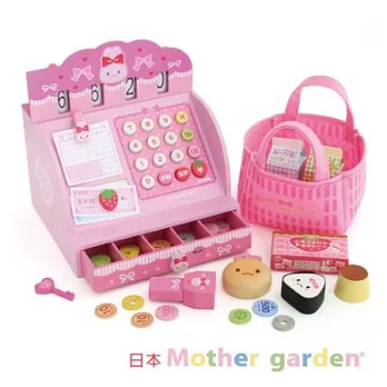 「日本 Mother Garden 」小白兔收銀機檯(附購物藍)