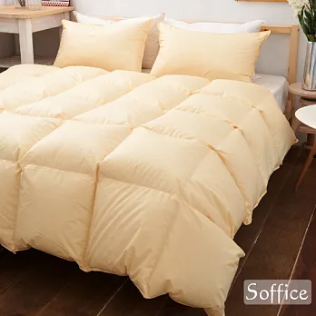 【Soffice】MIT台灣製舒眠防絨天然羽毛絨被黃