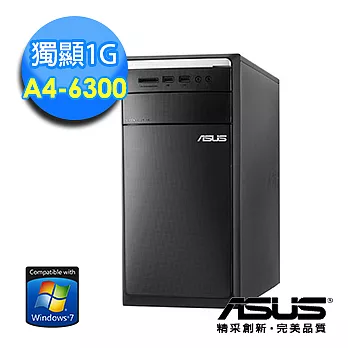 【ASUS】M11BB A4-6300雙核《王牌戰將》Win7桌上型電腦(630K77E)★附原廠鍵鼠組★