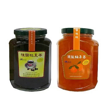 宜蘭十大伴手禮【朝日農業】手工果醬茶 暖冬4入組桂圓紅棗茶*2+頂級柚子茶*2