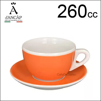 d’ANCAP Verona 大卡布咖啡杯盤組-橘色 260cc (1杯1盤) HG9384