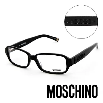 MOSCHINO 義大利設計經典造型平光眼鏡(黑) MO04701