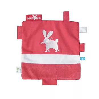 【荷蘭 wallaboo】小兔布標口水安撫巾(紅色)紅色胖兔子