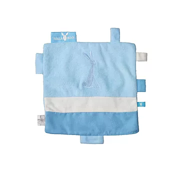 【荷蘭 wallaboo】小兔布標口水安撫巾(藍色)藍色瘦兔子