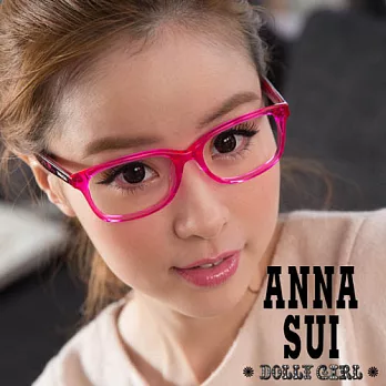 【Anna Sui 】日本Dolly Girl系列少女款系列眼鏡 日系螢光粉百搭款 DG516218螢光粉