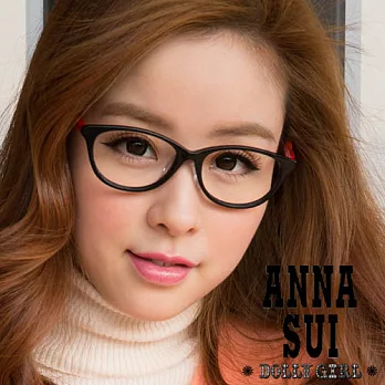 【Anna Sui 】日本Dolly Girl系列少女款系列眼鏡 日系愛心超萌款‧螢光粉 DG512002螢光粉