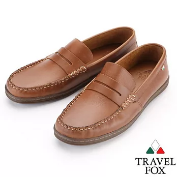 Travel Fox 穿脫帆船鞋913607-48-39駱駝色