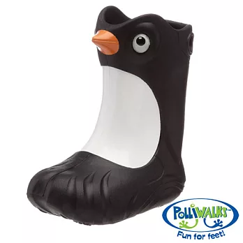 Polliwalks 童鞋-Penguin 企鵝-兒童雨靴(黑企鵝)7黑企鵝