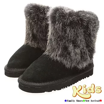 Kids俄羅斯雪季手工雪靴~黑色兒童款25黑色