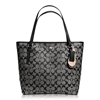 COACH 經典(直)款托特包_卡其/黑色