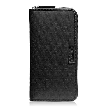 COACH Men’s Accessories壓印標製造型多功能長夾_黑色