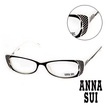 【Anna Sui 】日本安娜蘇 時尚立體精雕造型平光眼鏡(白) AS10401