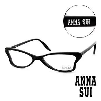 【Anna Sui 】日本安娜蘇 魔幻時尚經典蝴蝶造型平光眼鏡(黑) AS03601