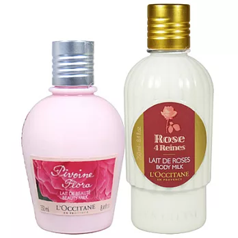 【即期品】歐舒丹 玫瑰牡丹美體乳二件組