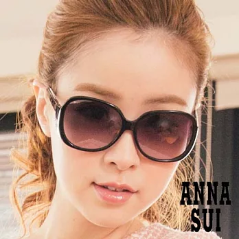 【ANNA SUI 】經典黑加白鑽愛心造型眼鏡 AS893001