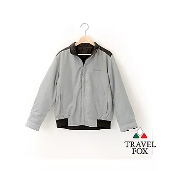 【Travel Fox 男裝】旅狐外套雙面俠翻領二面夾克外套 -M灰X黑