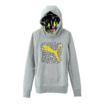 【UH】PUMA - 長袖連帽T恤(女款) -S灰色
