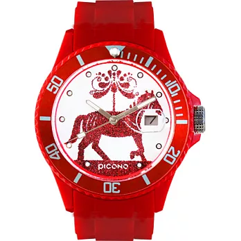PICONO Watches - 動物遊樂園系列手錶 - 紅馬/48mm