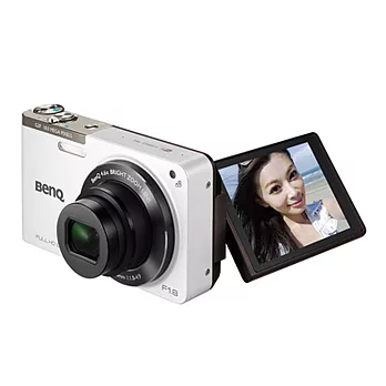 【BenQ】G2F 晚美自拍機(公司貨)+SDHC32G+專用電池+專用座充+清潔組+保護貼+讀卡機+小腳架+HDMI+戶外腳架+原廠相機套-白色