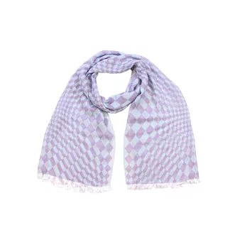 【UH】AURORA - 菱格紋長薄披巾 -紫色