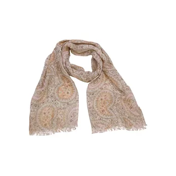 【UH】AURORA - 變形蟲花樣長薄披巾 -橘色