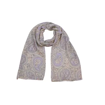 【UH】AURORA - 變形蟲花樣長薄披巾 -卡其色