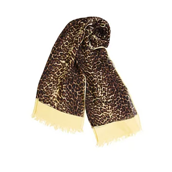 【UH】AURORA - 流行豹紋長薄披巾 -咖啡色