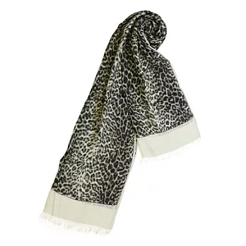 【UH】AURORA - 流行豹紋長薄披巾 -綠色