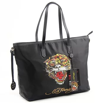 ED hardy 美式復古水鑽虎王托特包