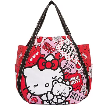 Hello Kitty x AMONNLISA 愛的擁抱40周年紀念大托特包-紅