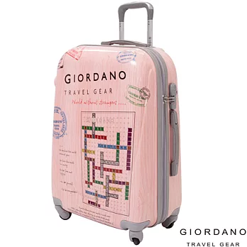 GIORDANO佐丹奴 28吋 旅遊趣彩繪木紋系列登機箱行李箱28吋