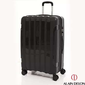 法國 ALAIN DELON 亞蘭德倫 28吋 亮彩旗艦系列行李箱旅行箱(黑)28吋黑色