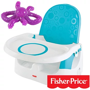 【費雪牌 Fisher-Price】多功能寶寶小餐椅+美國 幼兒學習軟性章魚牙刷(固齒器)