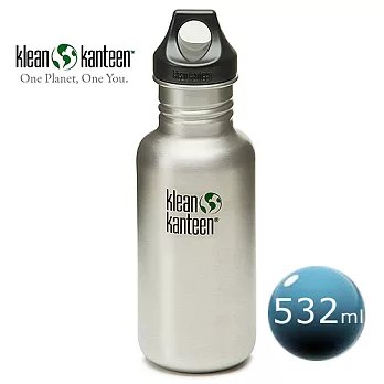 美國Klean Kanteen可利不鏽鋼瓶532ml-原鋼色