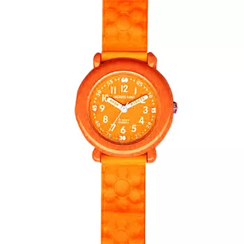 Jacques Farel　Kids花舞女孩趣味兒童腕錶(橘)