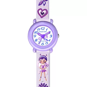 Jacques Farel　Kids妖精女孩香紛趣味兒童腕錶(粉紫)