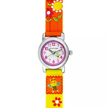 Jacques Farel　Kids小蜜蜂趣味兒童腕錶(橘黃)