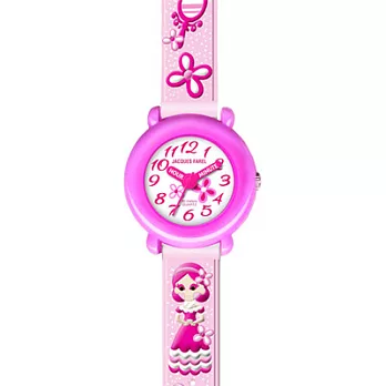 Jacques Farel　Kids 優雅女孩香紛趣味兒童腕錶(粉紅)
