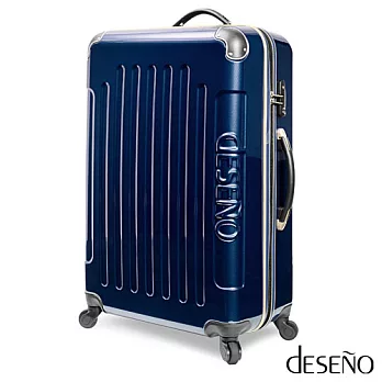 Deseno尊爵傳奇-28吋防爆PC鏡面TSA鎖行李箱(海藍)28吋