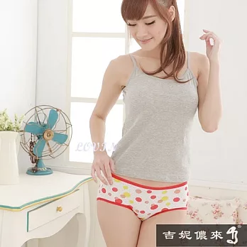 【吉妮儂來】舒適低腰膠原蛋白圓點平口小褲~6件組(隨機取色)FREE隨機取色