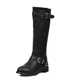 EOWYN。時尚英倫側拉鏈時尚女靴/2色/35-39碼(現+預)35黑色35