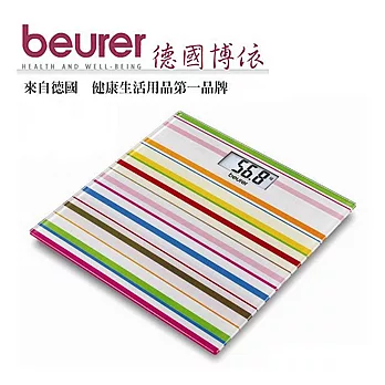 【德國博依beurer】超薄玻璃體重計 彩紋普普風GS27