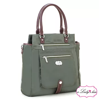 【a Lady ’s真皮】超人氣極簡層次口袋二用包(A組)沉穩軍綠