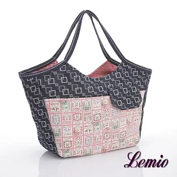 【Lemio】MIT手工布包系列 雙面設計 雙色布料購物包/肩背包
