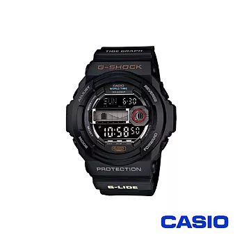 【CASIO卡西歐 】G-SHOCK 極限衝浪‧潮汐月相雙色液晶衝浪腕錶 GLX-150-1