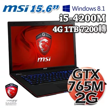 微星MSI GE60 i5-4000M 獨顯2G 15.6吋Win8.1 遊戲機種筆電(GE60 2OE-BB54204G1T0S81M)