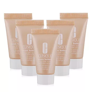 CLINIQUE 倩碧 勻淨無瑕粉底液SPF15/PA++ #64(7ML)X5入